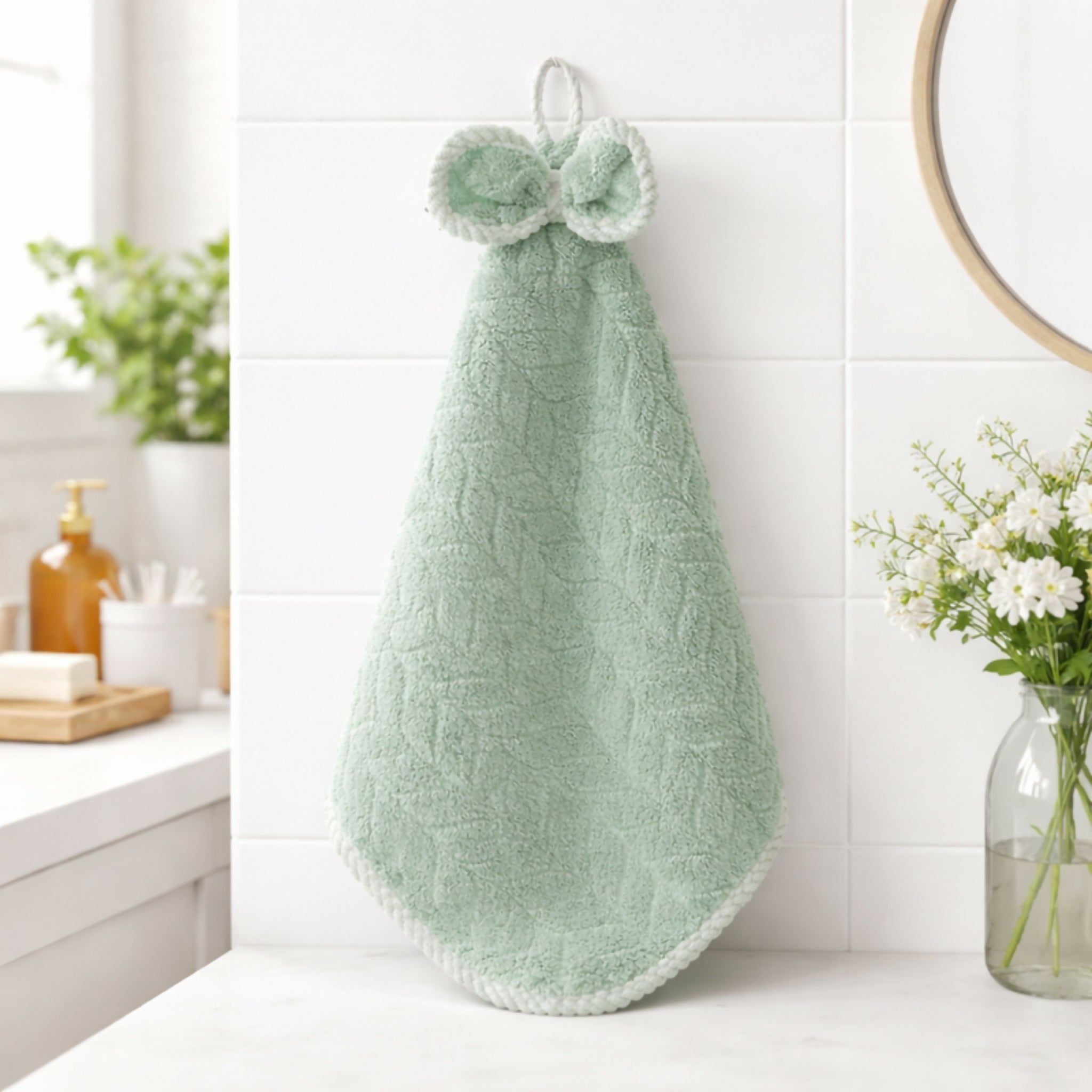 Royal Bow Hanging Napkin Towel – Super Absorbent Microfiber Hand Towel