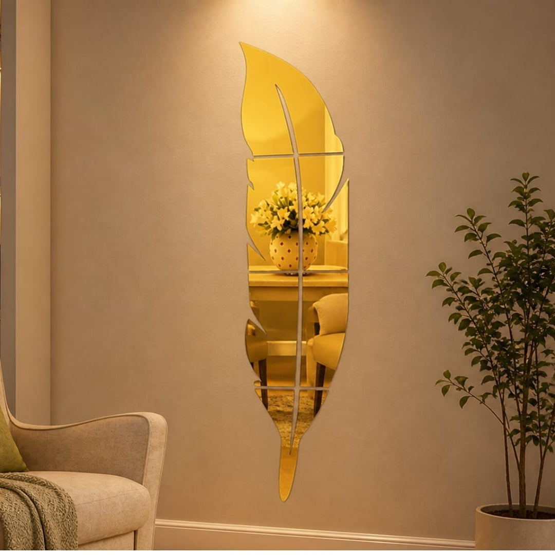Self-adhesive mirror wall decor