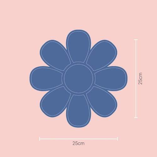 Shatterproof Silver Mirror Flower Wall Art for Kids Room