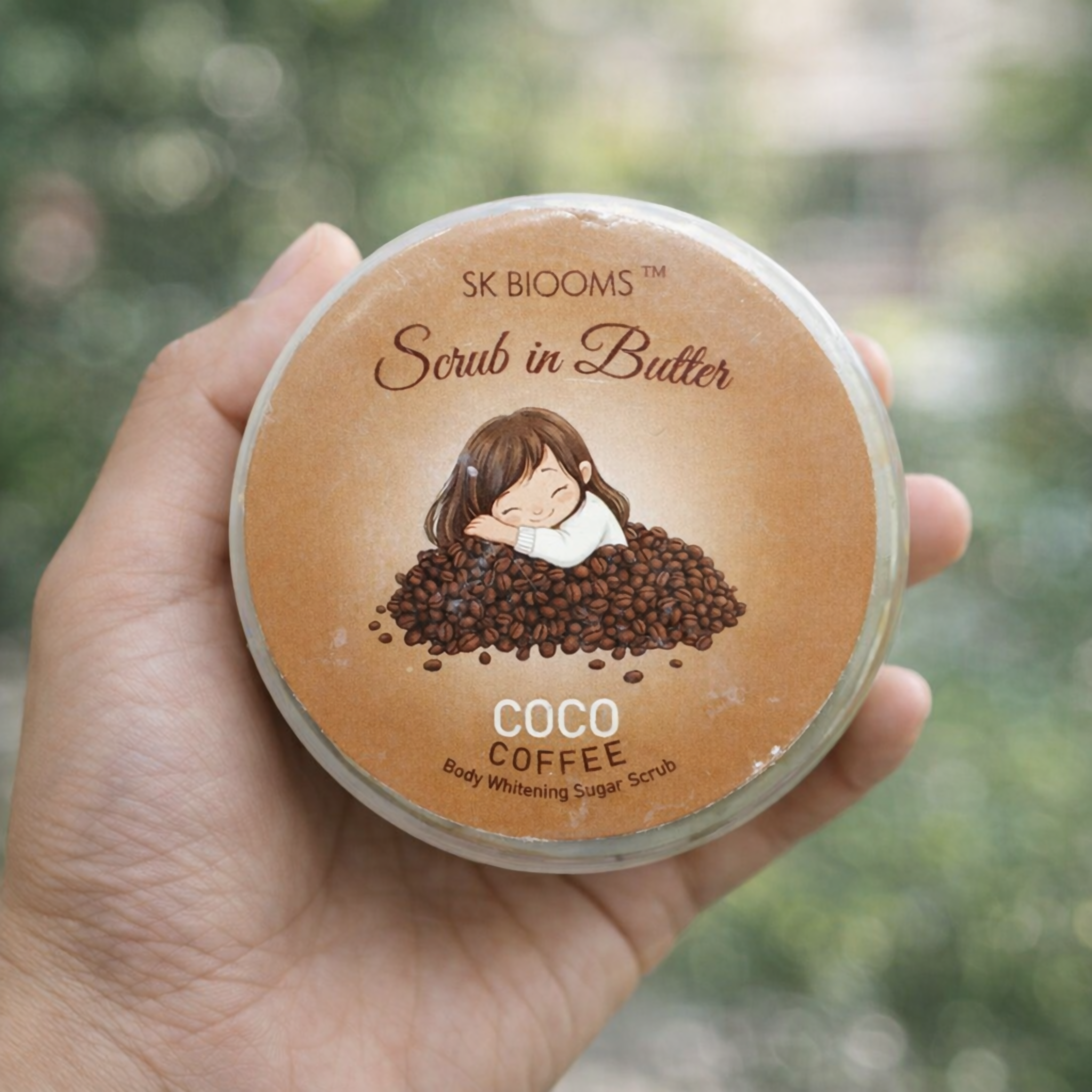 SK Blooms Coco Coffee Scrub in Butter