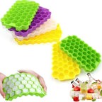 Silicon Ice Cube Tray With Lid 36-Cube Honeycomb Mold
