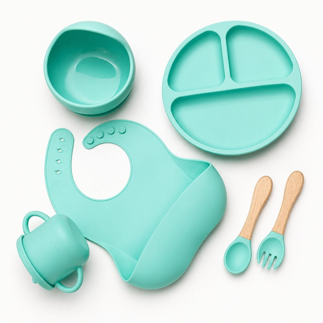 Silicone Baby Feeding, BPA Free Suction Plate Bowl - Set 6 Piece