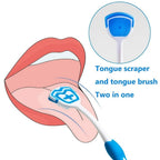 Silicone Tongue Cleaner Brush Soft Bristles Fresh Breath Oral Care Tool - 3Pcs