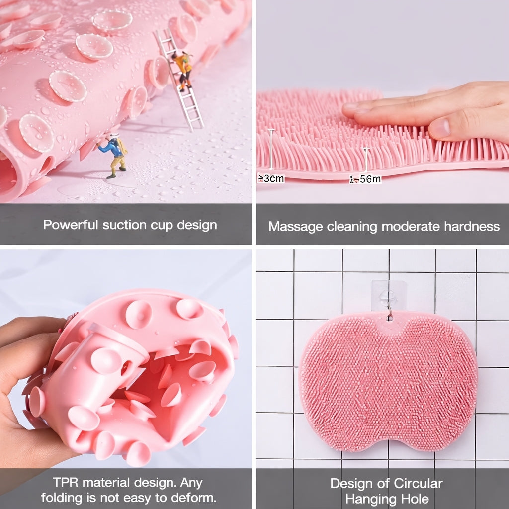 Silicone Foot Scrubber Shower Brush with Suction Cup