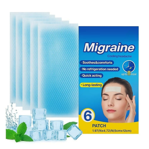 Migraine Cooling Headache Patch | Pack Of 6 Fever & Relaxation Strips