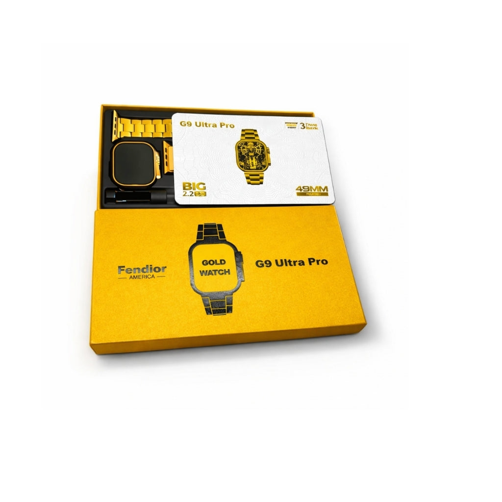 Smartwatch, G9 Ultra Pro Golden Edition, Bluetooth Calling AMOLED Display