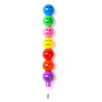 Smiley Face Rainbow Pencils, Cute Writing Pencils for School and Gifts - 12 pcs