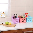 Smiley Organizer Baskets, Durable Storage Bins for Toys - Set of 3