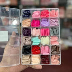 Artificial Nail Tips, Multicolor Fake Nails with Gel - Set 576 Pcs