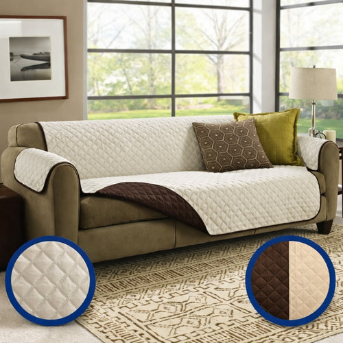 Sofa Cover Couch Protector Washable Furniture Cover Brown