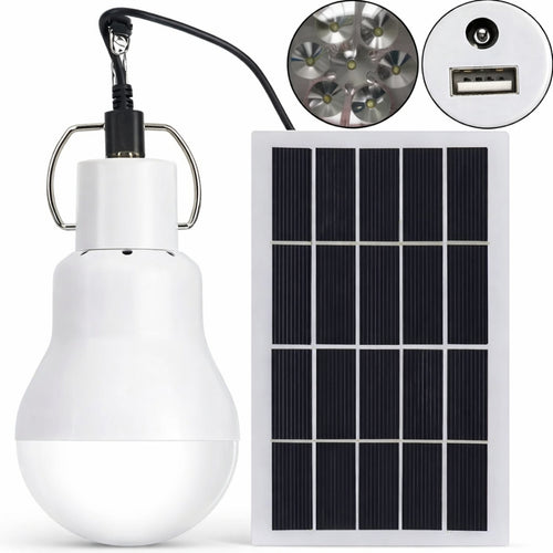 Solar LED Light Bulb CL-028MAX Portable Lamp with Hook and Solar Panel