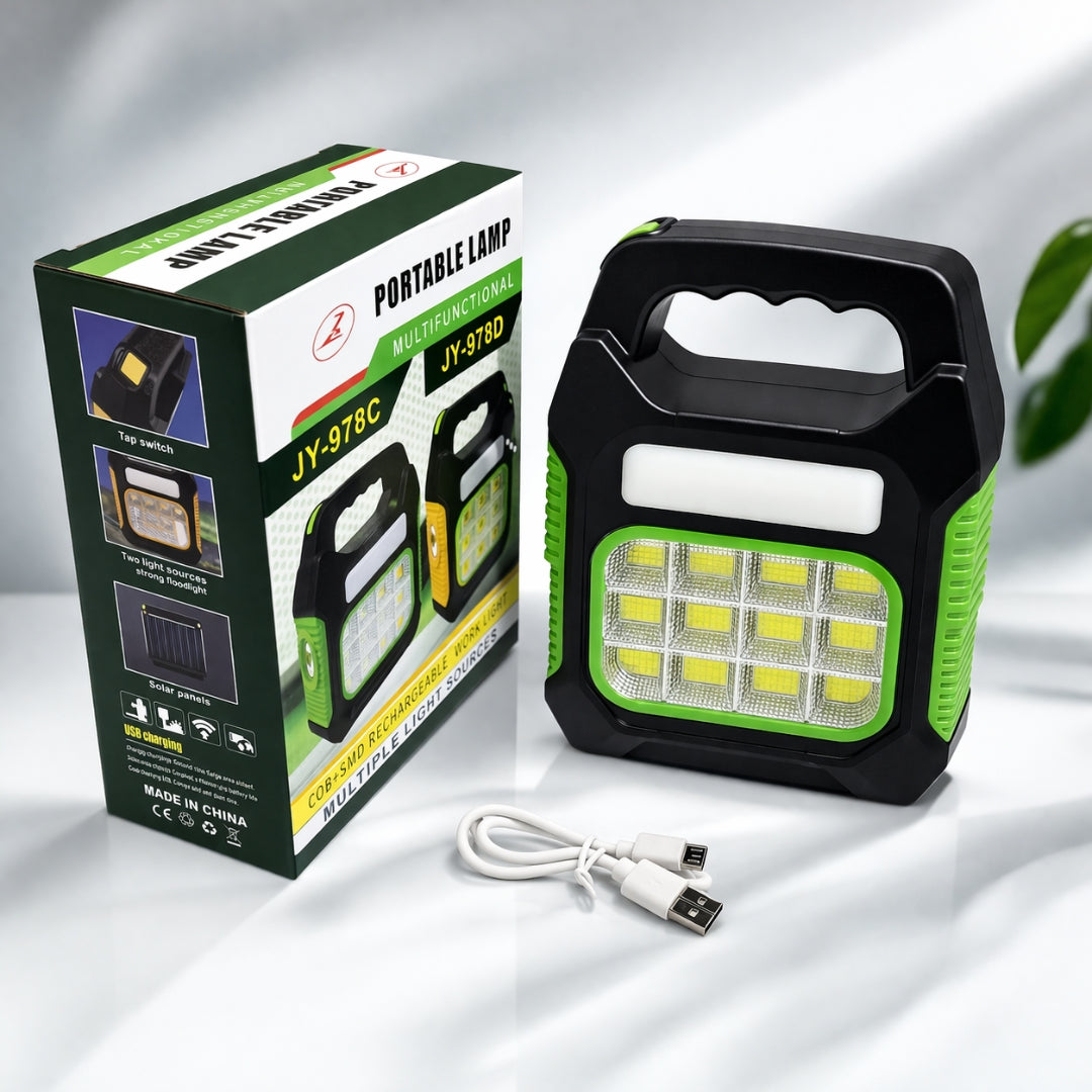 Solar Powered Lantern JY 978D Rechargeable LED Camping Light Power Bank