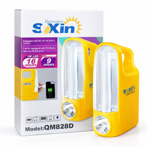 Solar Rechargeable LED Lantern QM828D with FM Radio and MP3 Player
