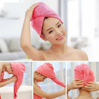 Pack of 2 Super Absorbent Microfiber Hair Towels – Quick Dry Hair Wrap Turban for Women, Long, Thick & Curly Hair