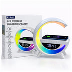 Speaker, Wireless Charger Lamp with LED Light and Alarm Clock