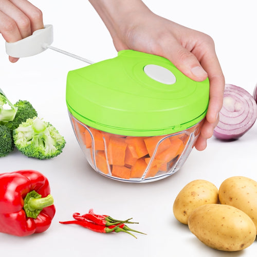 Speedy Manual Food Chopper Turbo Cutter for Vegetables and Fruits