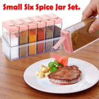 Spice Jars, Dispenser Masala Rack Easy Flow Storage Crystal Seasoning Box