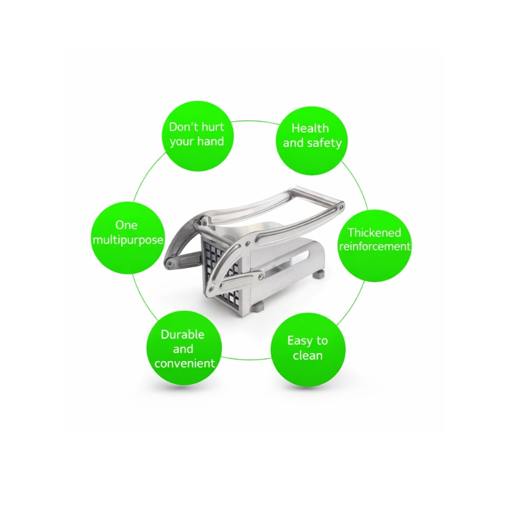 Stainless Steel French Fries Cutter, Potato Slicer Kitchen Tool
