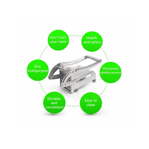 Stainless Steel French Fries Cutter, Potato Slicer Kitchen Tool