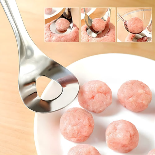 Stainless Steel Meatball Spoon – Non-Stick Scoop Ball Maker