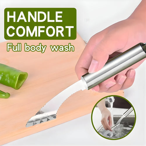 Stainless Steel Pepper Corer & Vegetable Slicer