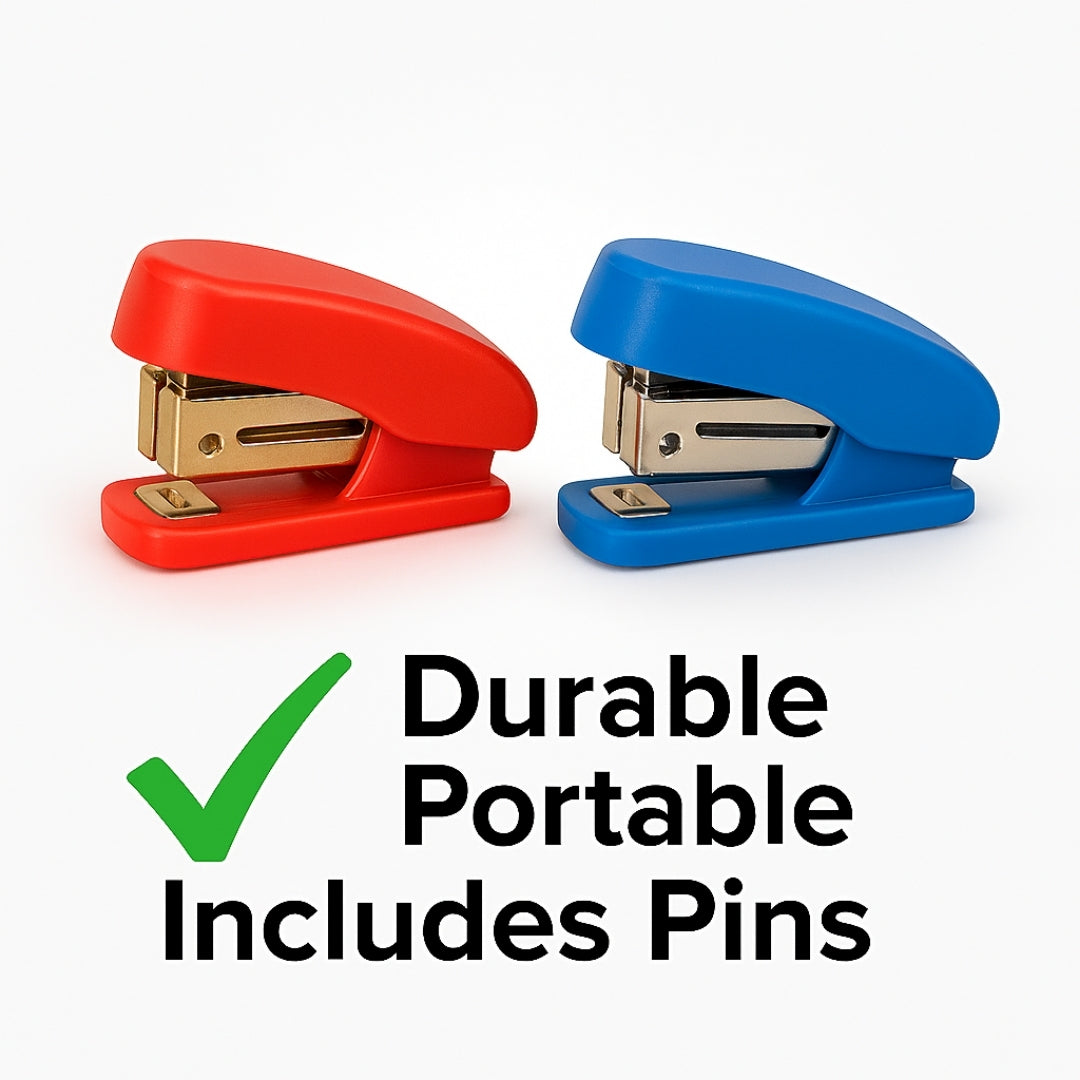 Staplers with Pins, Compact Stapler Set for School Office and Home