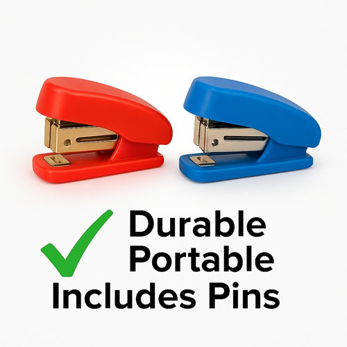 Staplers with Pins, Compact Stapler Set for School Office and Home