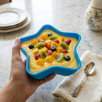 Star shaped custard dessert bowl