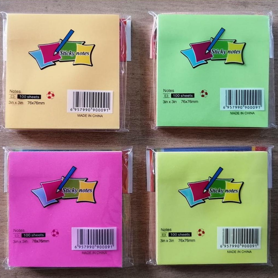 Sticky Notes 3x3,Easy Peel Memo Pads for Daily Use - Pack 100 Sheets, 5 Pack