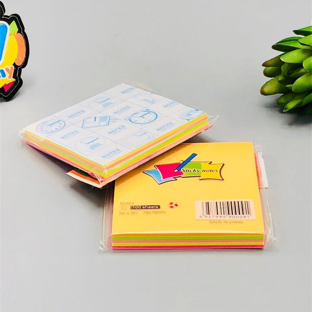 Sticky Notes 3x3,Easy Peel Memo Pads for Daily Use - Pack 100 Sheets, 5 Pack
