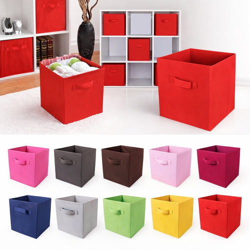 Storage Cube Basket, Foldable, Non-Woven Fabric Organizer