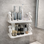 Storage Rack, Self Adhesive Creative Character Shelves Bathroom