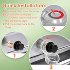 Stove Knob Safety Cover Child Proof, 5 Pack