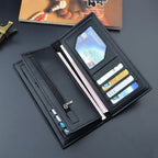 Stylish Black Long Wallet Organizer for Unisex