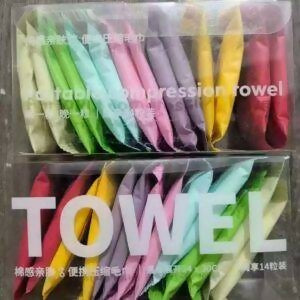 Disposable Washcloths | 14 pcs/box | Portable Travel Towels | Thickened Compressed Face & Beauty Square Towels