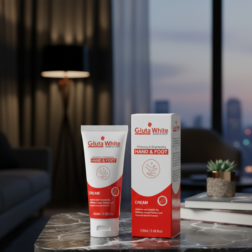 Gluta White Whitening & Brightening Hand & Foot Cream – Deep Moisturizing, Softening & Skin Repair Formula (100ml)