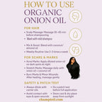 Organic Onion Hair Oil, Cold-Pressed Growth & Strength Formula, for Unisex