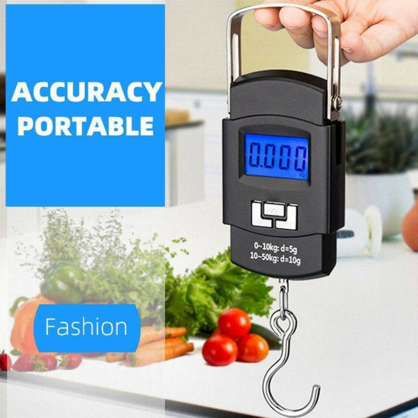 50Kg Digital Luggage Scale – 5g LCD Handheld Electronic Weight Scale