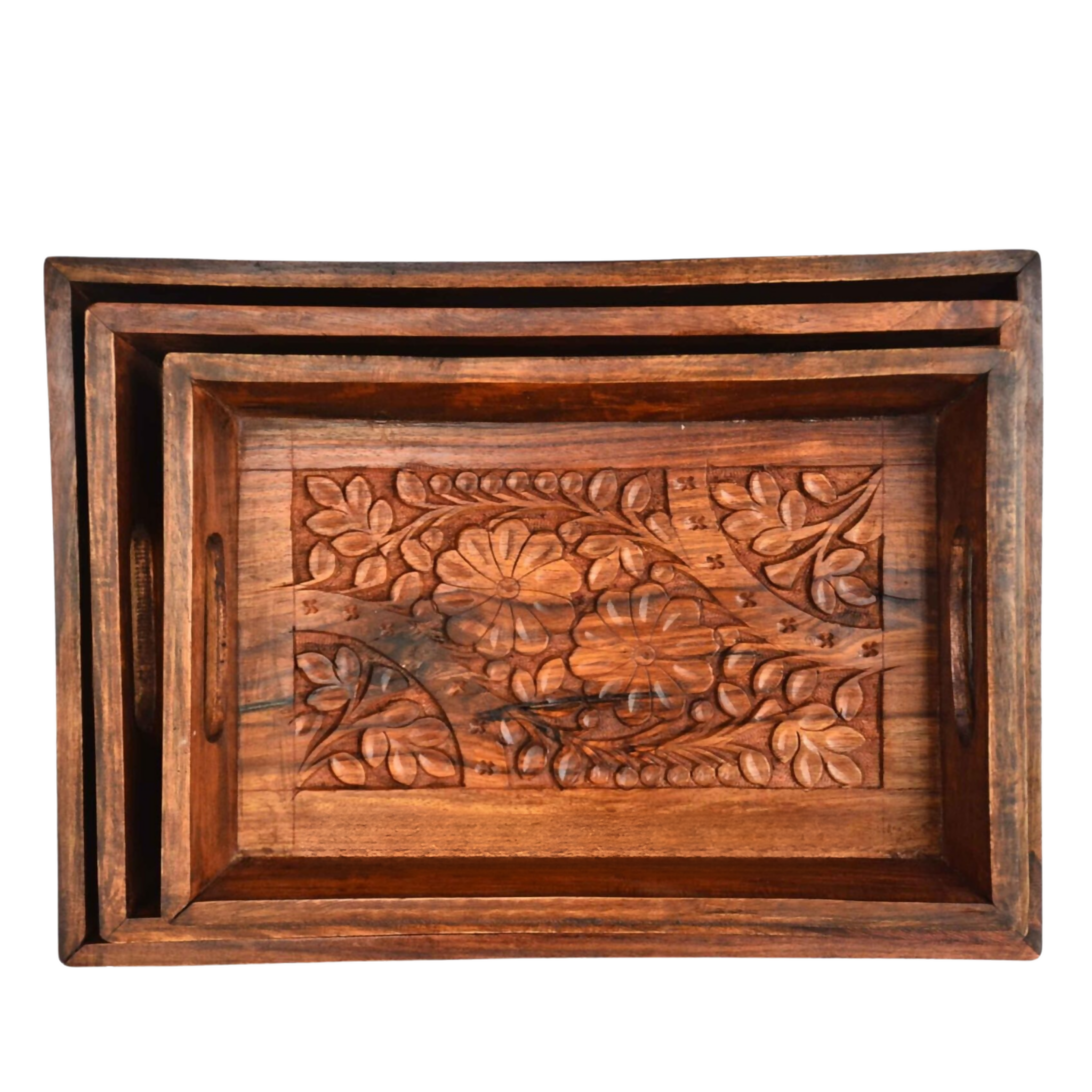 Wooden Tray Set