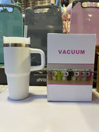 Mini Insulated Tumbler with Handle – Stainless Steel Travel Mug with Straw Lid (Hot & Cold) (480ml)