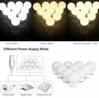 Dimmable LED Vanity Mirror Lights Kit – 10 LED Hollywood Style Bulbs for Makeup Dressing Table & Bathroom Mirror