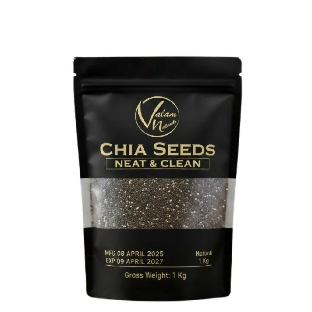 Valam Naturals Chia Seeds, 100% Pure, Clean & Nutrient-Rich Superfood - 250mg