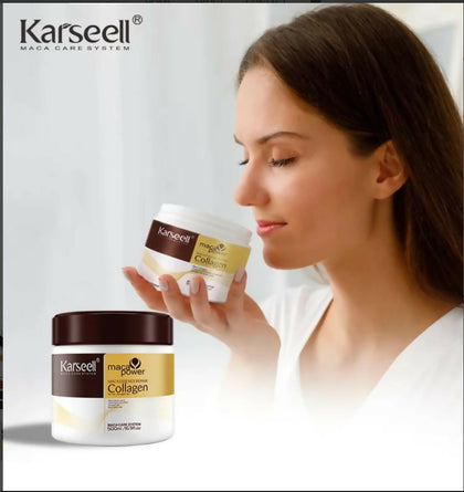 Karseell Collagen Maca Hair Treatment Mask – Deep Repair with Argan & Coconut Oil (500ml)