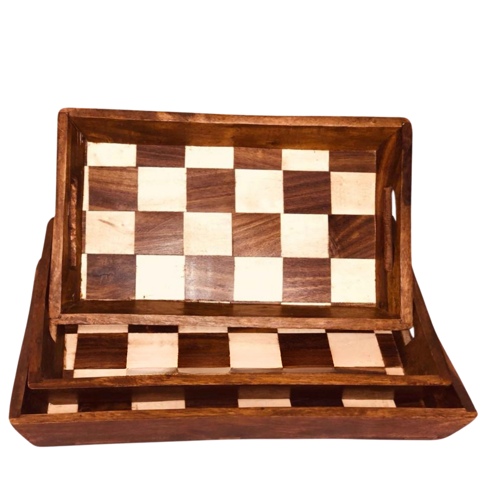 Wooden Tray Set