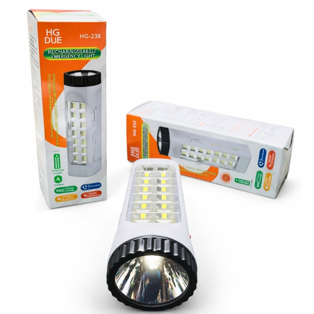 Torch Light, Rechargeable, Long Range Study Emergency Light