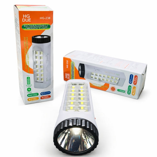 Torch Light, Rechargeable, Long Range Study Emergency Light