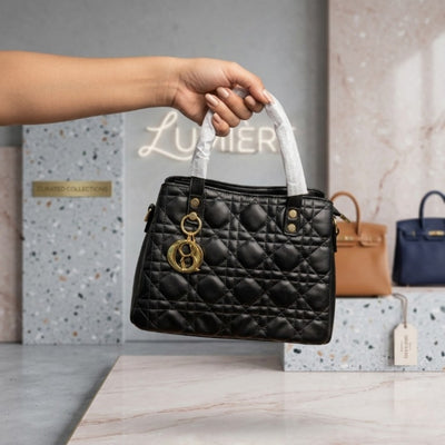 Tote Bag Stylish Large Capacity Canvas Handbag for Daily Use Black