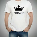 Combo Of King, Queen, Prince & Princes Style White T-Shirt with Cute Design – Best Quality T-Shirts For Girls | T-Shirt For Women – T-Shirt For Boy | T-Shirt For Men – Large