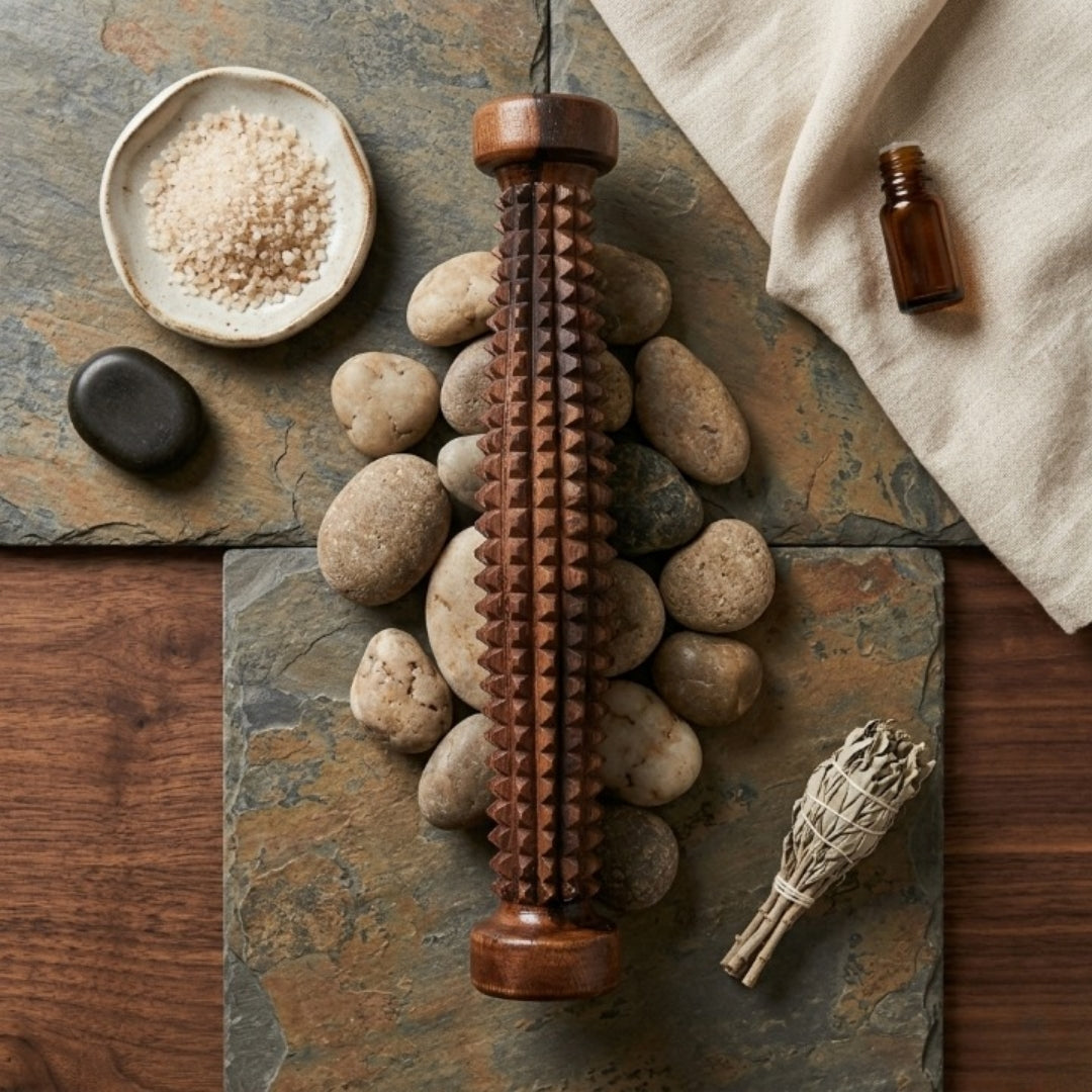 Traditional wooden massager