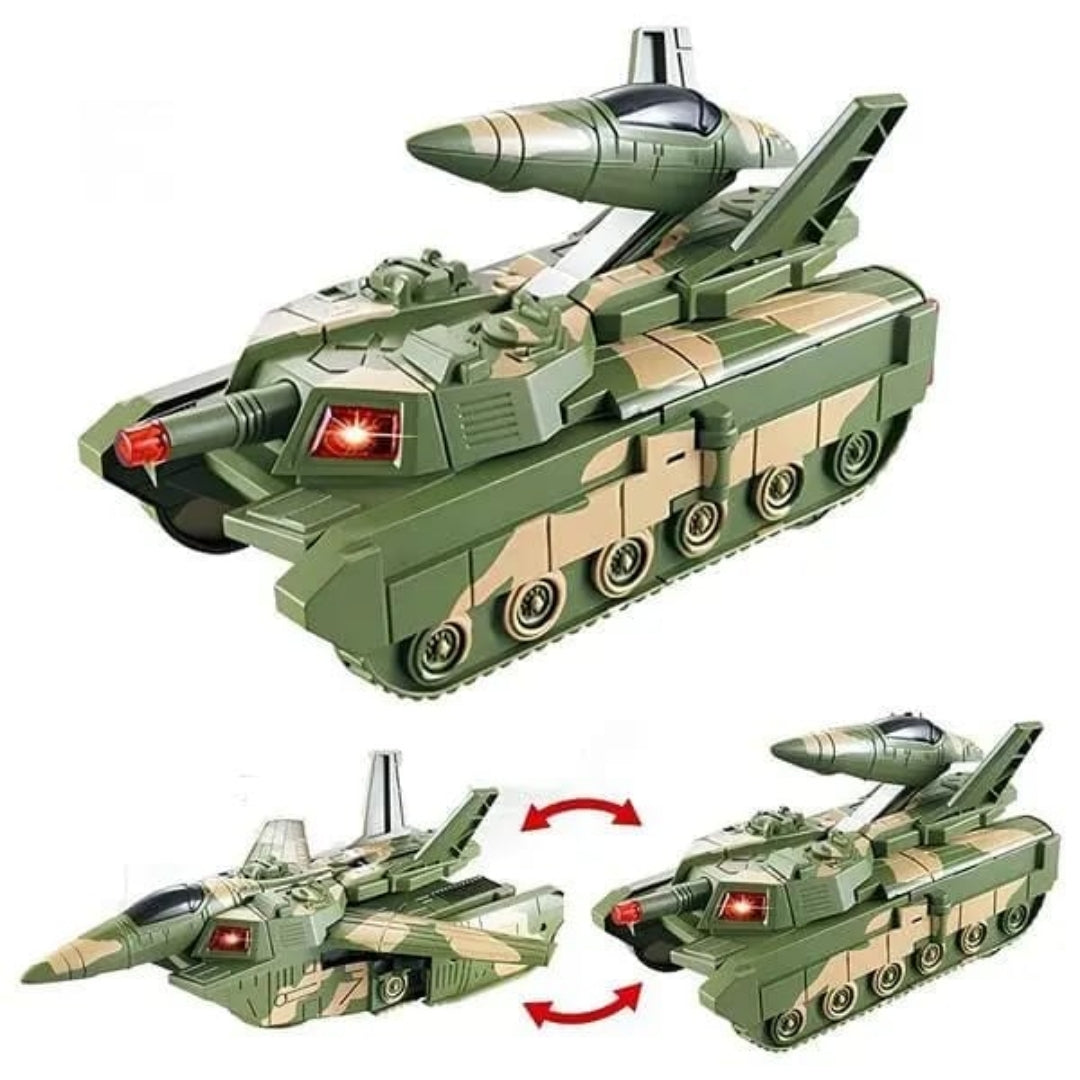 Transformable Fighter Jet and Tank, Durable Toy for Kids